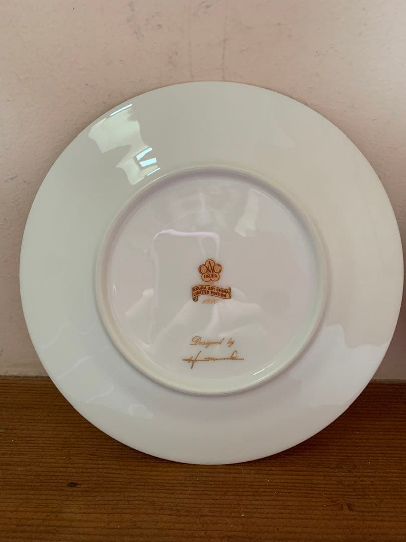 大倉陶園 一本の薔薇 6枚セット 約20cm ¥462,000相当