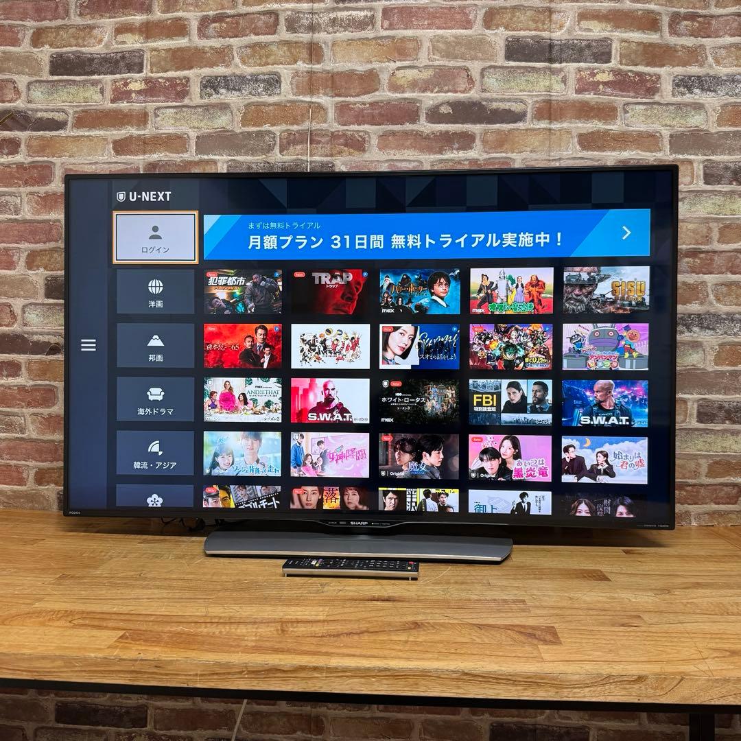 シャープ 50V型 4K 液晶テレビ AQUOS LC-50U40 動画アプリ○