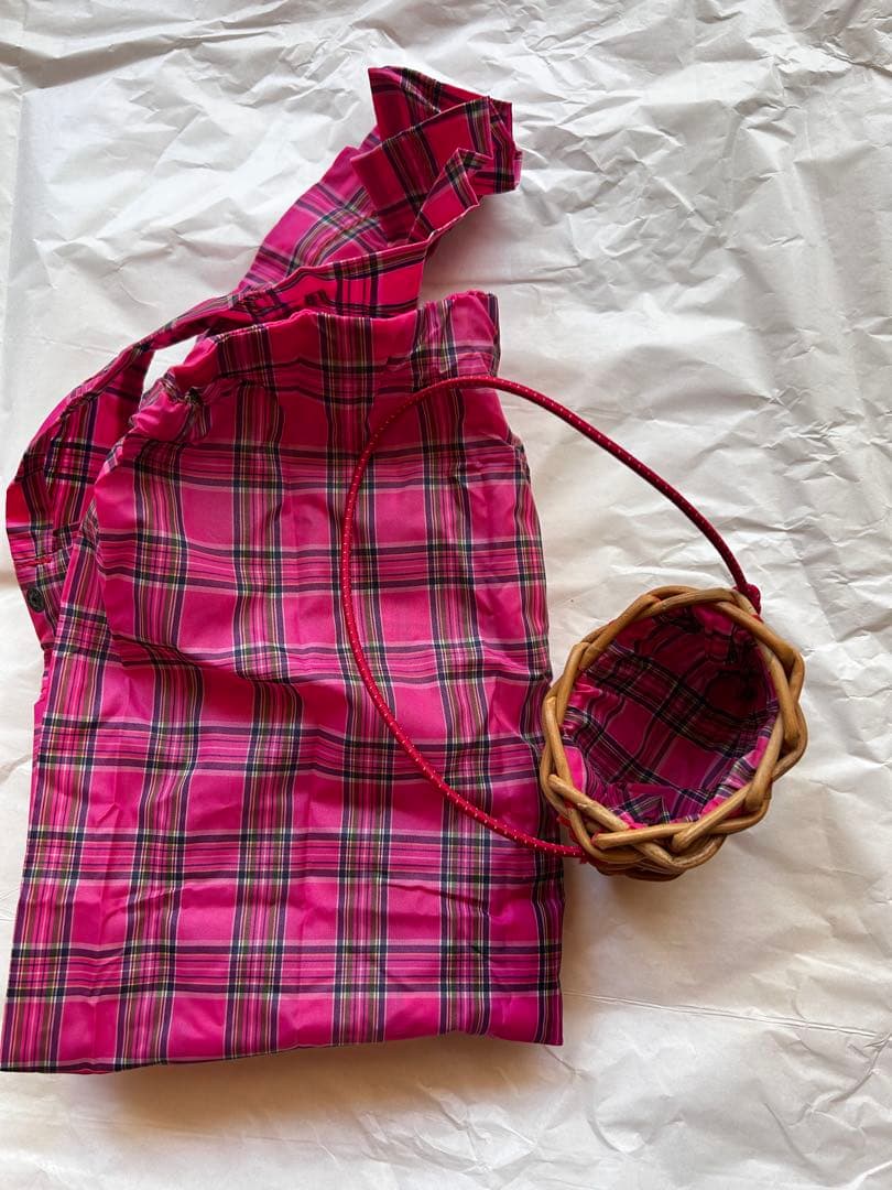 ebagos サブバッグ・カゴケースM チェック #43604