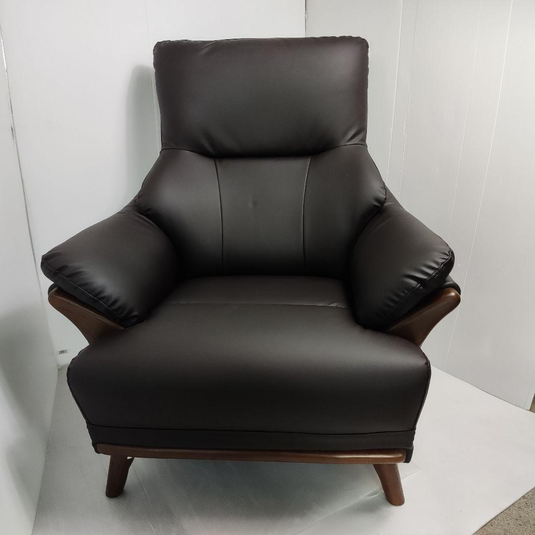 数日セール【美品】コウテイ3 ニトリ 合成皮革 1人用ソファ