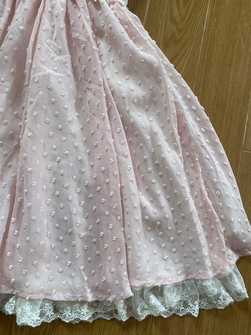 LIZ LISA ダブルレースアップオフショルワンピース レース ポコポコ