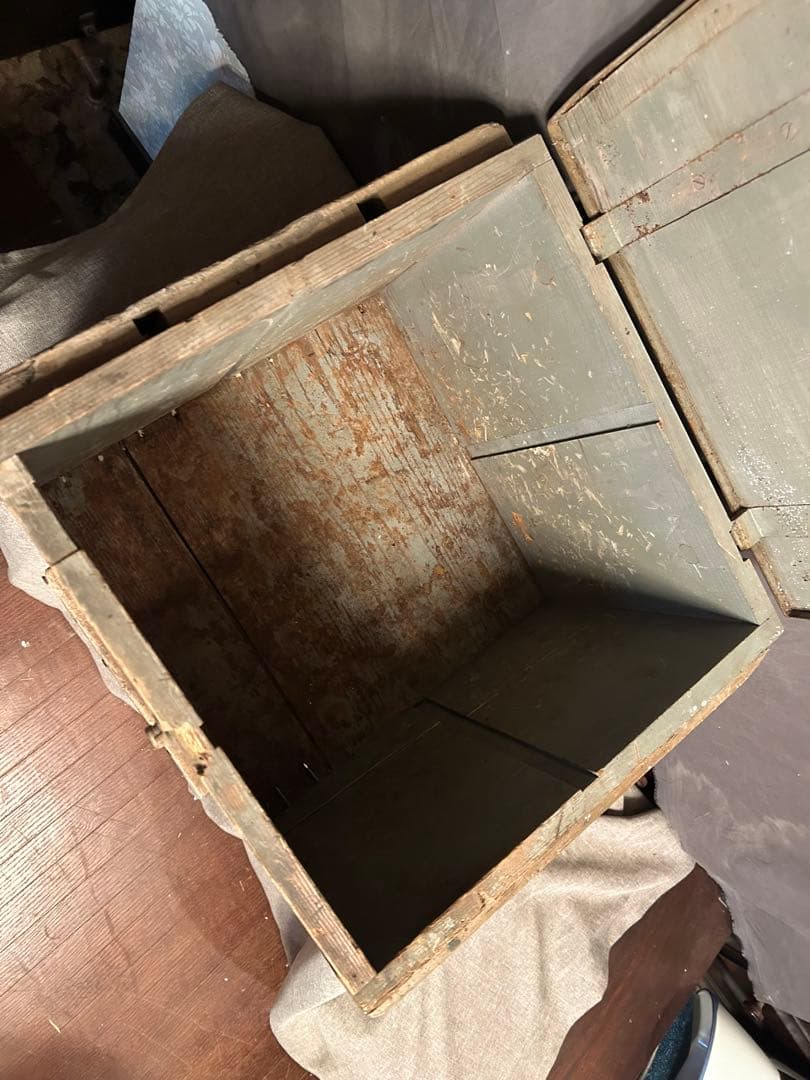 ◉【送料無料】デッドストック 弾薬箱 帝国陸軍 旧軍 弾薬入れ 古民具 木箱