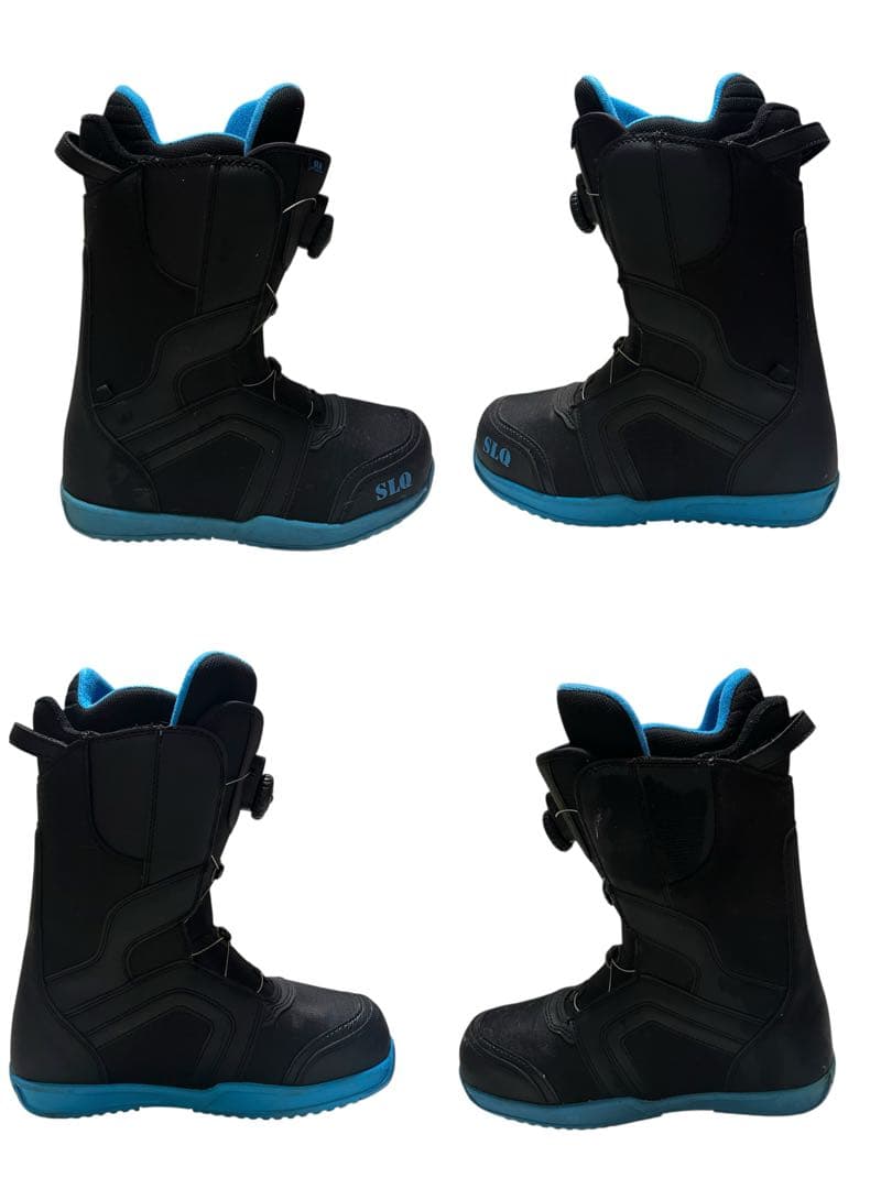 SLQ スノーボードブーツ 25〜25.5BOAダイヤル ブラック×ブルー
