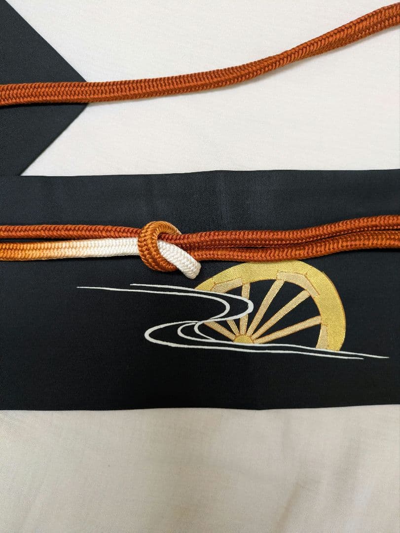 【ゑり善】塩瀬　☆金駒刺繍　銀刺繍　金箔　 流水柄　高級名古屋