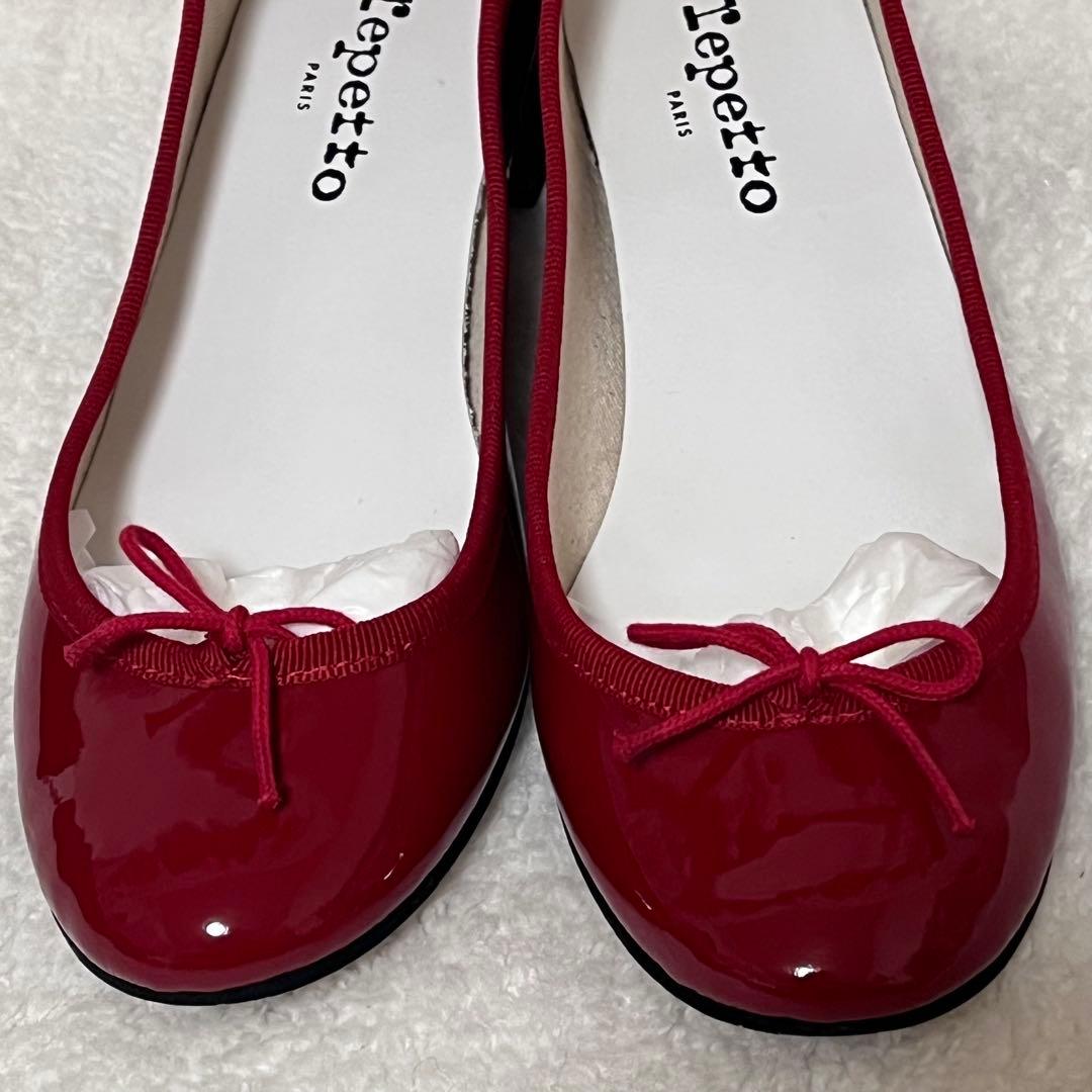 【Repetto】美品 Camille バレエシューズ エナメル レッド
