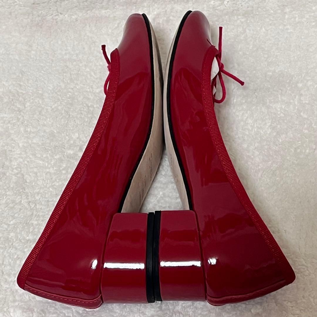 【Repetto】美品 Camille バレエシューズ エナメル レッド
