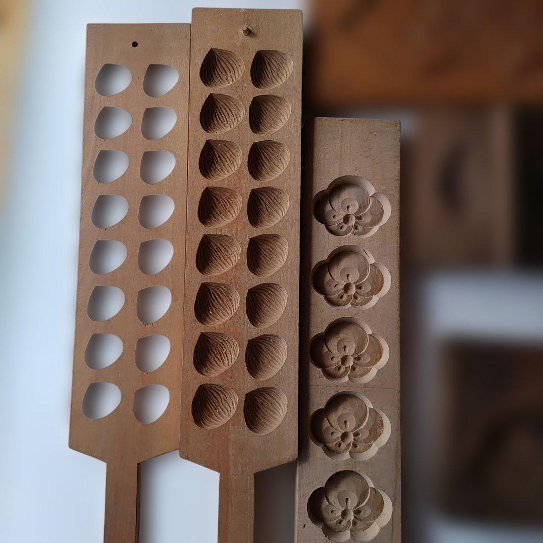 和菓子製作 木製型セット