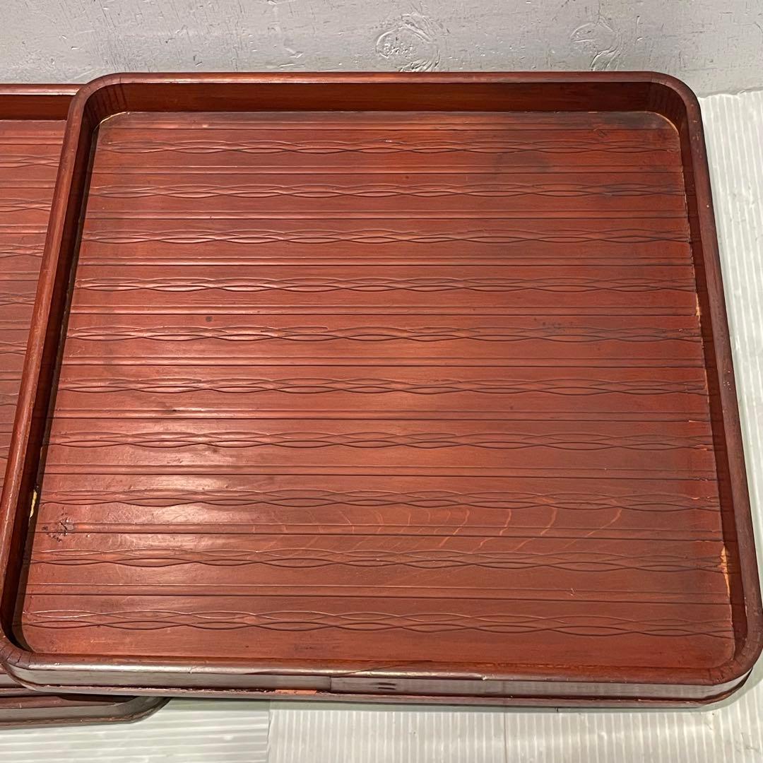 お盆　5枚セット　和風　年代物　キッチン　工芸品