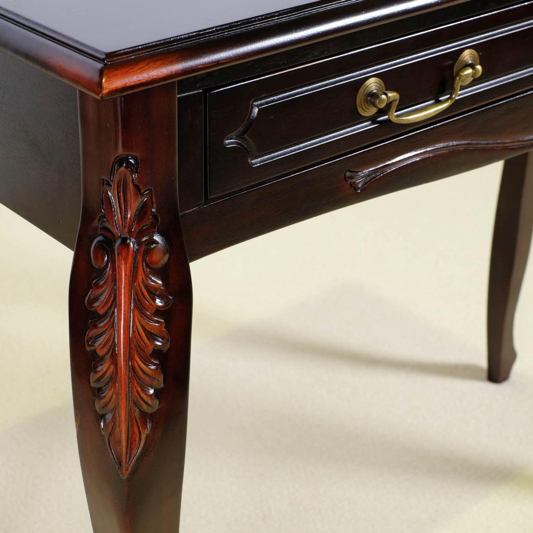 E 新品 コンソールテーブル アジアン 机 デスク サイドテーブル アンティーク