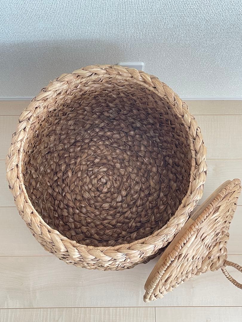 バスケット 天然素材 ケース ボックス編み込み かご 収納 籐風 小物入れ