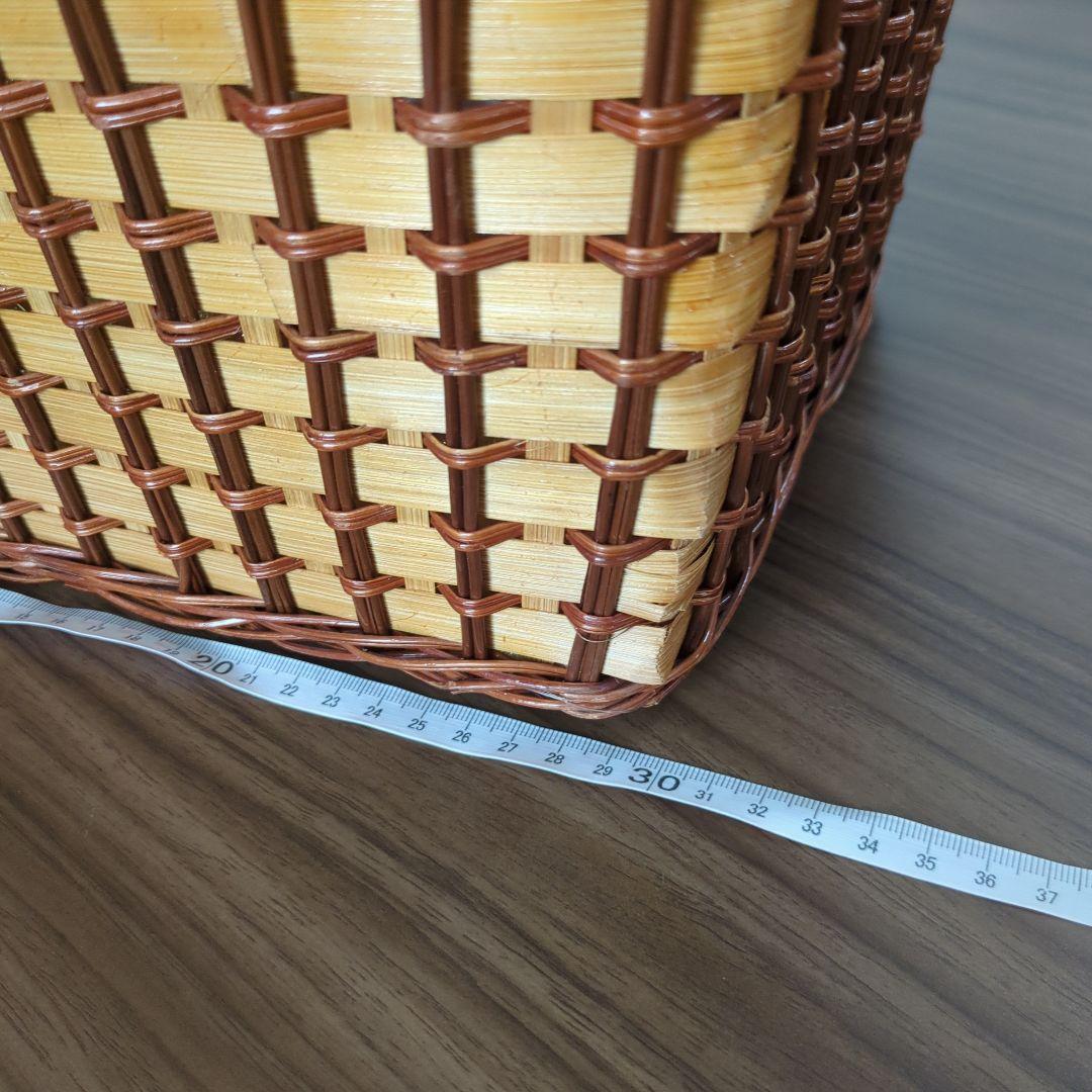 籐バスケット かごバッグ ピクニック ヤクルト 平成レトロ