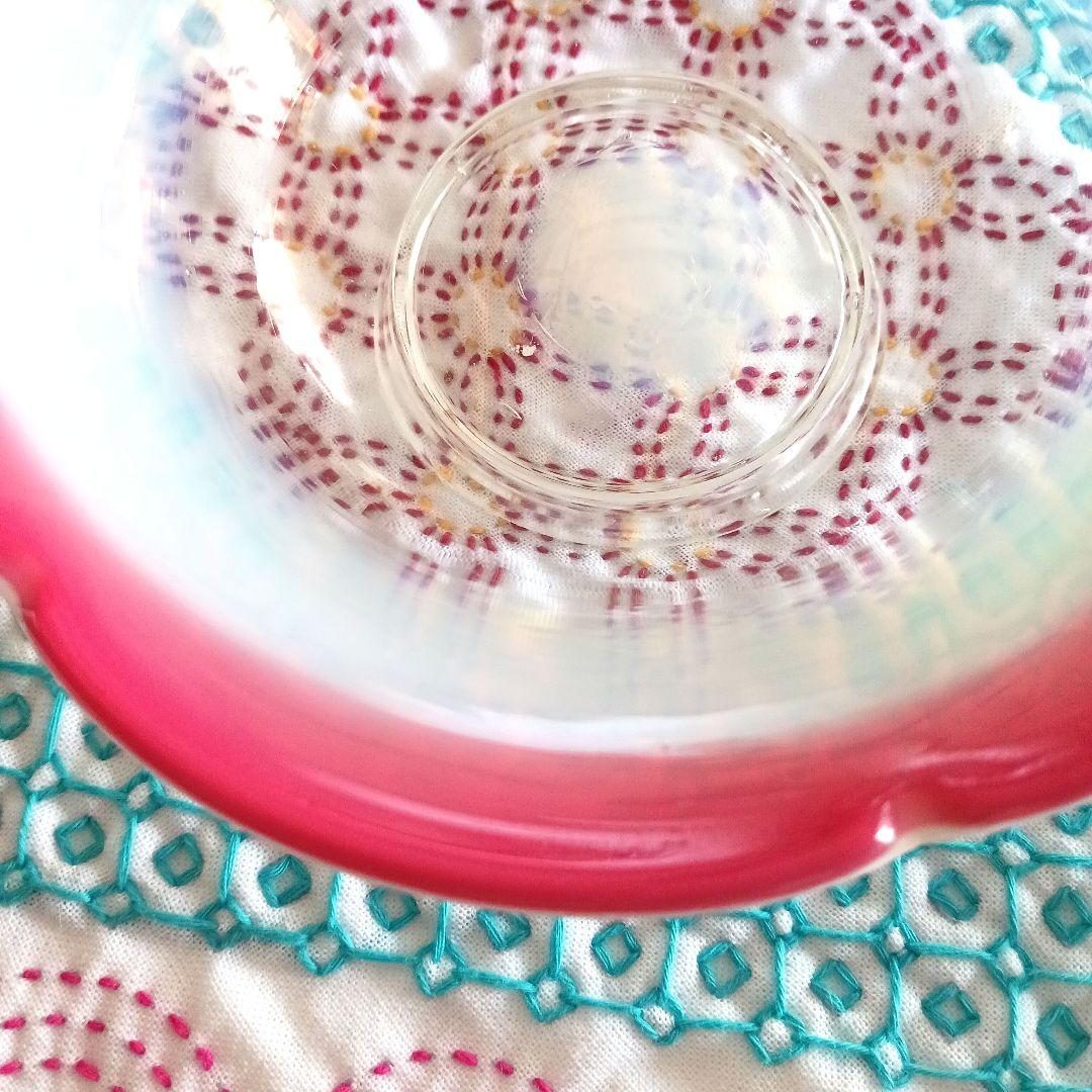 和製ガラス　大正　氷カップ　花びら　　15センチ