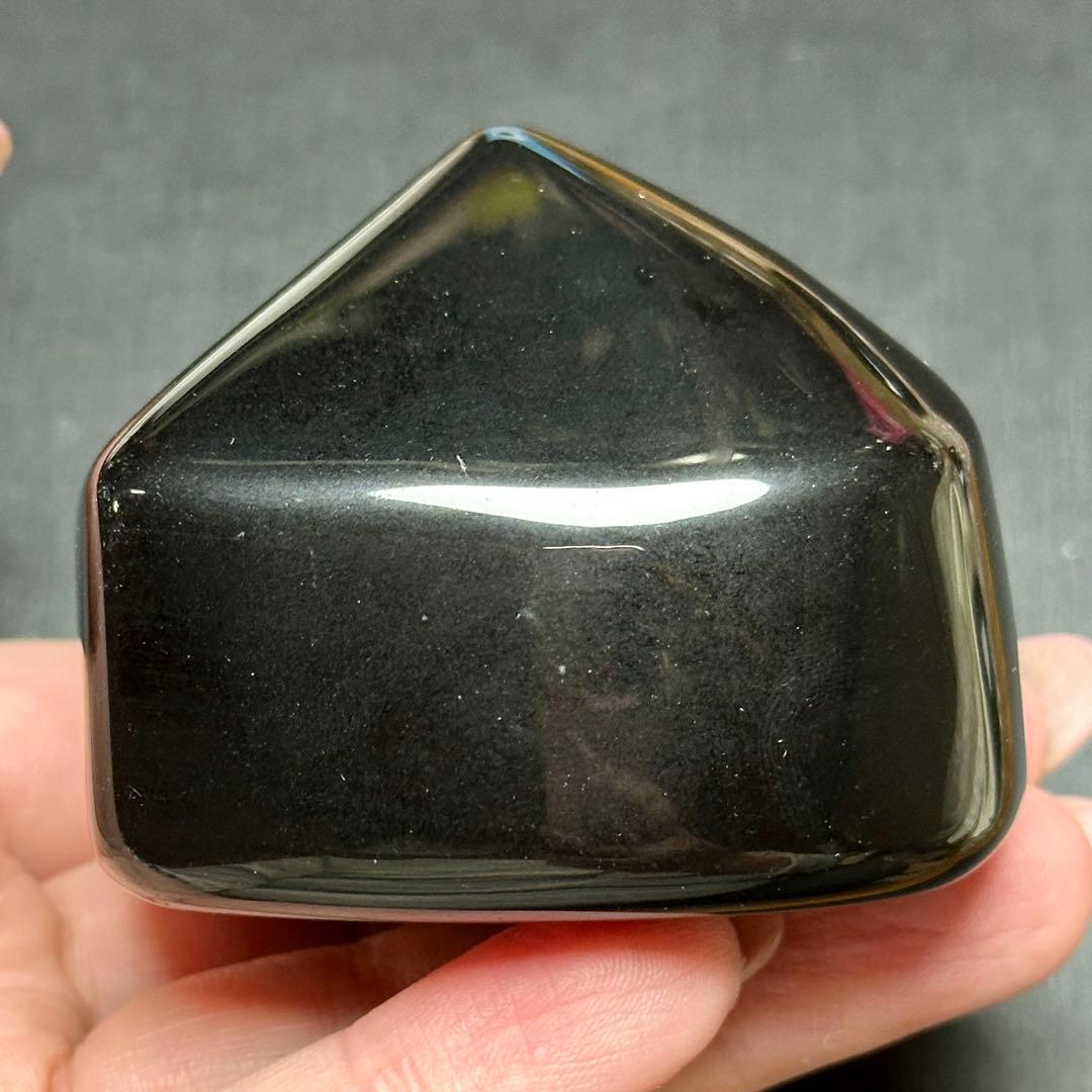 レインボーオブシディアン ハート 置物 MY473