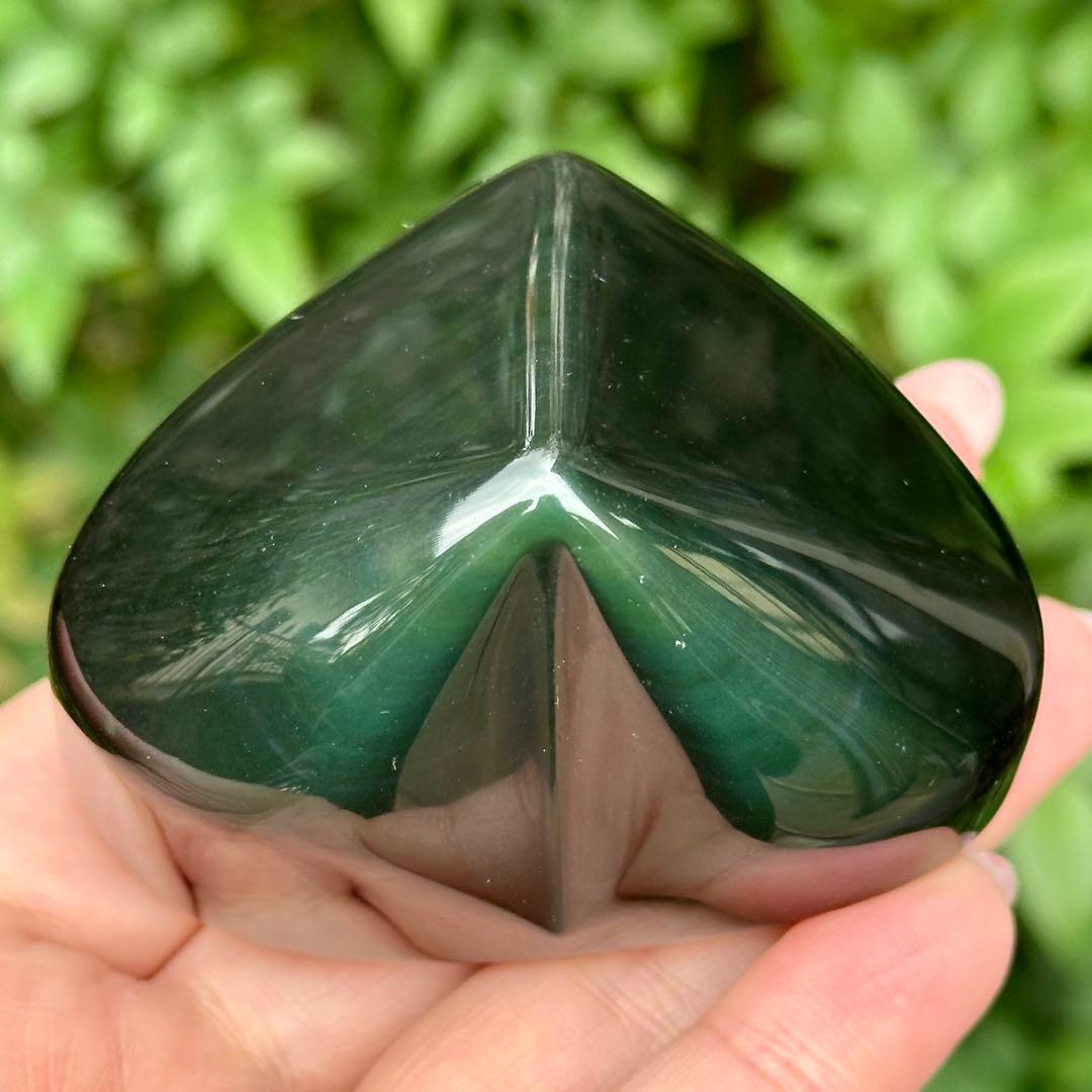 レインボーオブシディアン ハート 置物 MY473