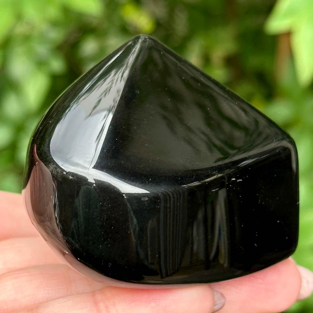 レインボーオブシディアン ハート 置物 MY473