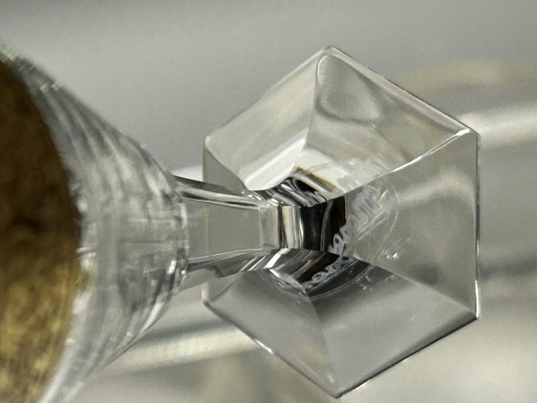 ベネチアンガラス MOSER 金彩 切子　モーゼル リキュールグラス 3個セット