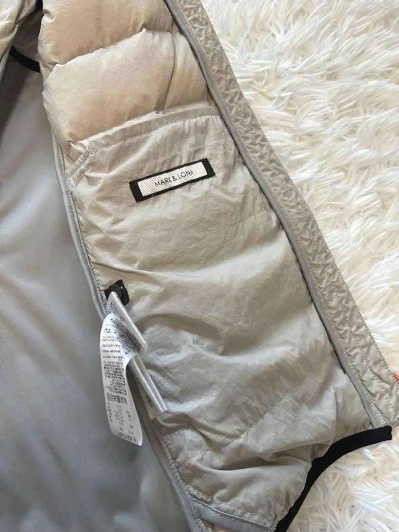 MARK&LONA レディース ダウンベスト ベージュ マークアンドロナ