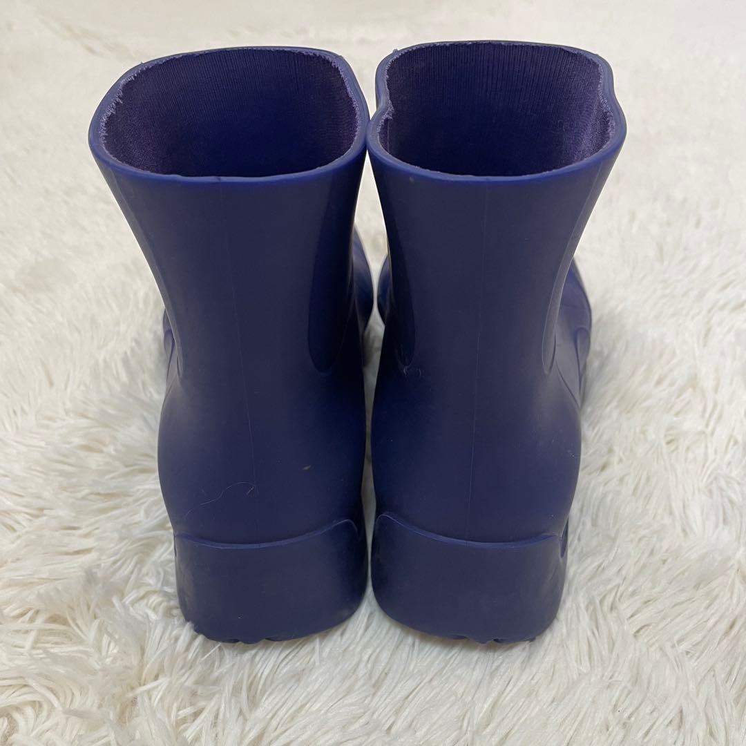美品 ボッテガヴェネタ パドルブーツ レインブーツ 紫 36 レディース