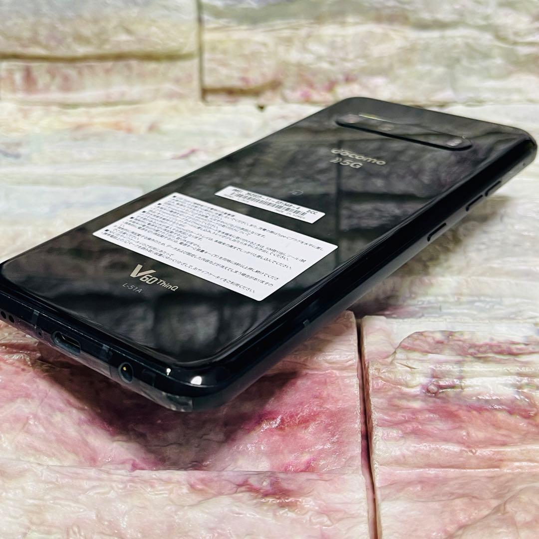 美品 SIMフリー LG V60 ThinQ 5G 128GB ブラック