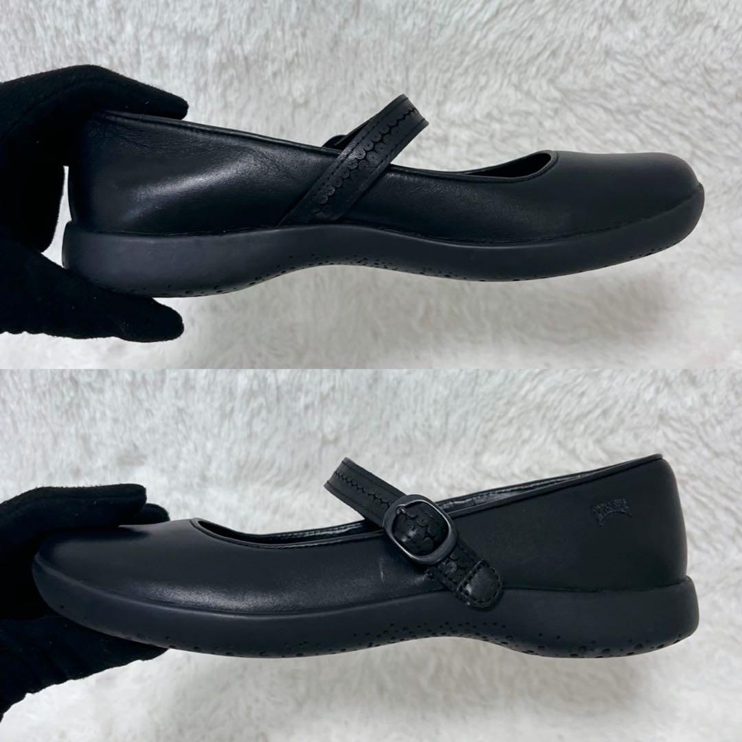 未使用級 CAMPER スパイラルコメット メリージェーン 37 ブラック