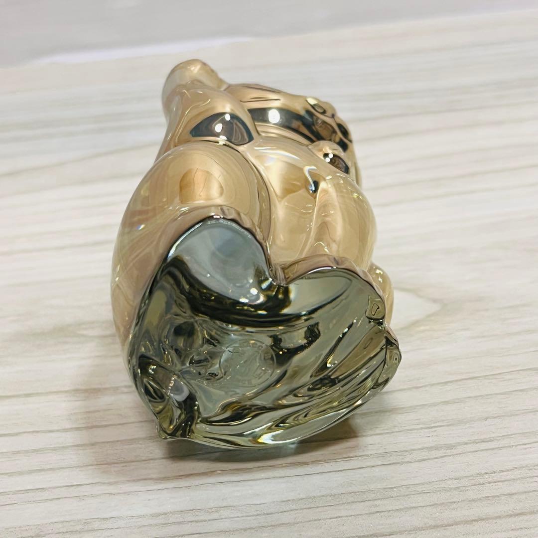 「美品」Baccarat バカラ 招き猫 まねき猫　置物　ゴールド　金