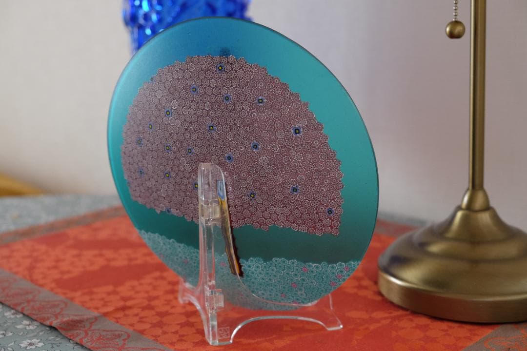 ベネチアンガラス プレート ガラス ムリーニ 江波冨士子/田子美紀/ミルフィオリ