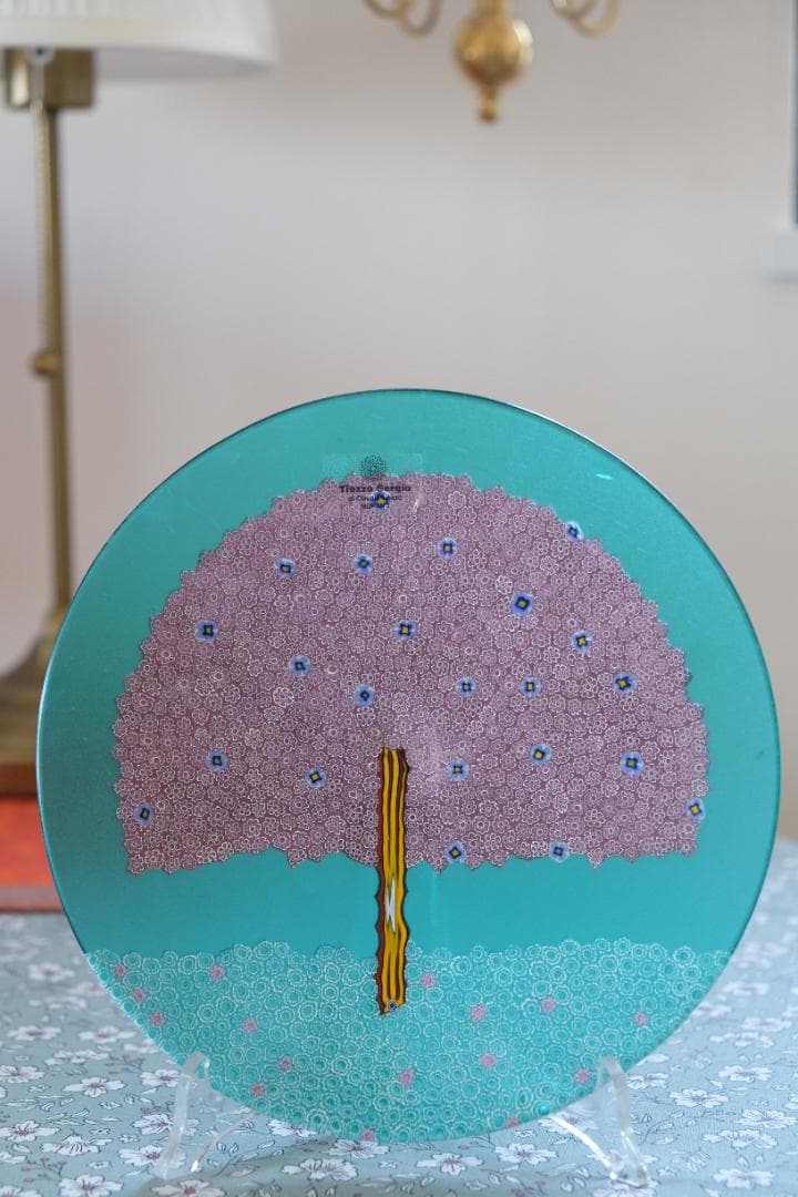 ベネチアンガラス プレート ガラス ムリーニ 江波冨士子/田子美紀/ミルフィオリ