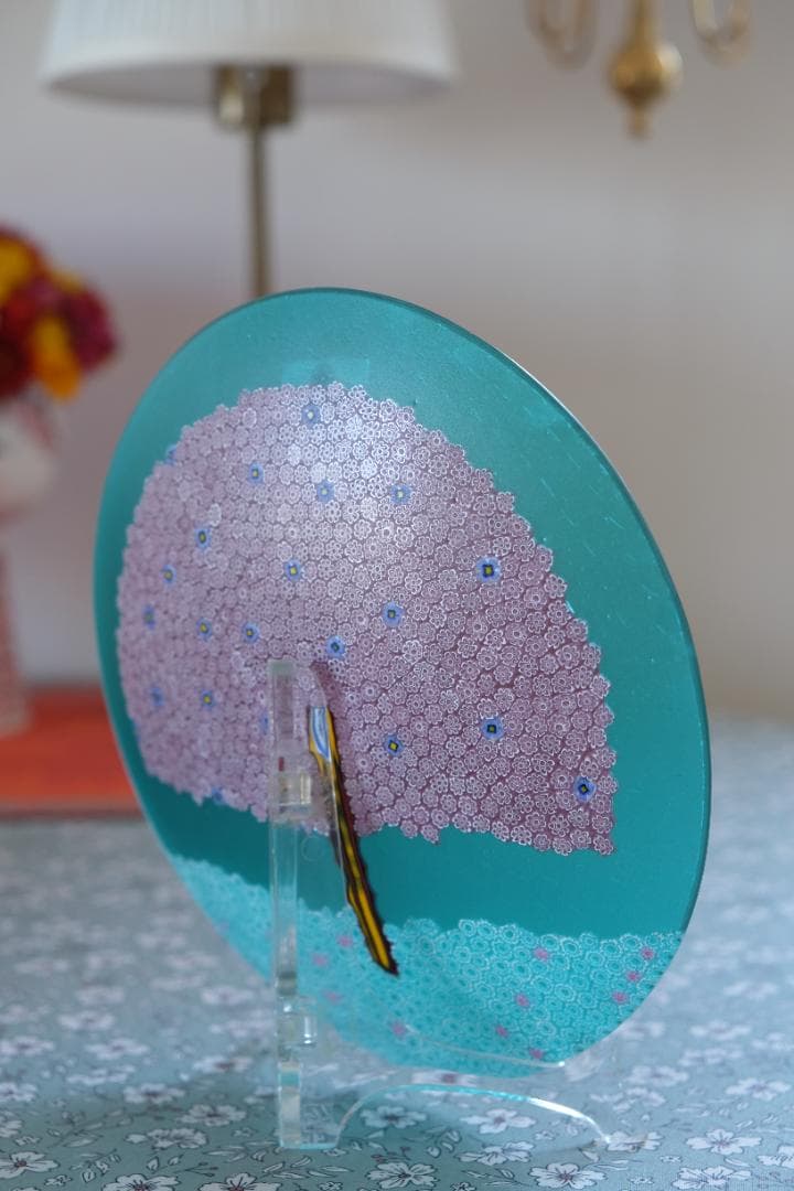 ベネチアンガラス プレート ガラス ムリーニ 江波冨士子/田子美紀/ミルフィオリ