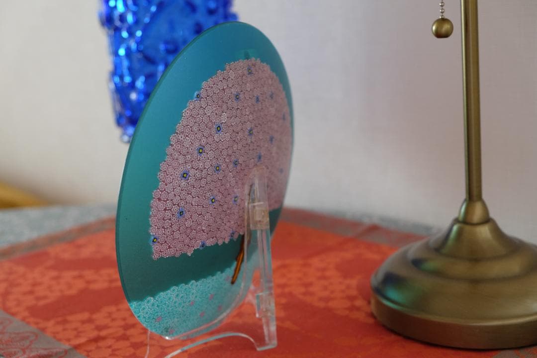 ベネチアンガラス プレート ガラス ムリーニ 江波冨士子/田子美紀/ミルフィオリ