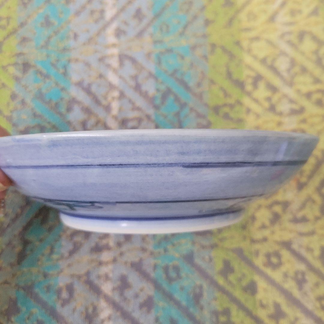 新品　未使用　パスタ皿　虎　とんぼ　カズコロッシュ　ブルー&ホワイト