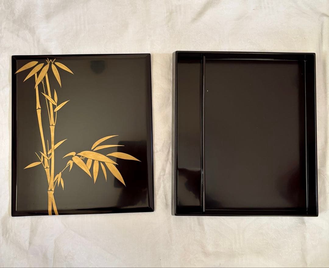 【新品未使用】象彦　竹の装飾が美しい文箱　書類入