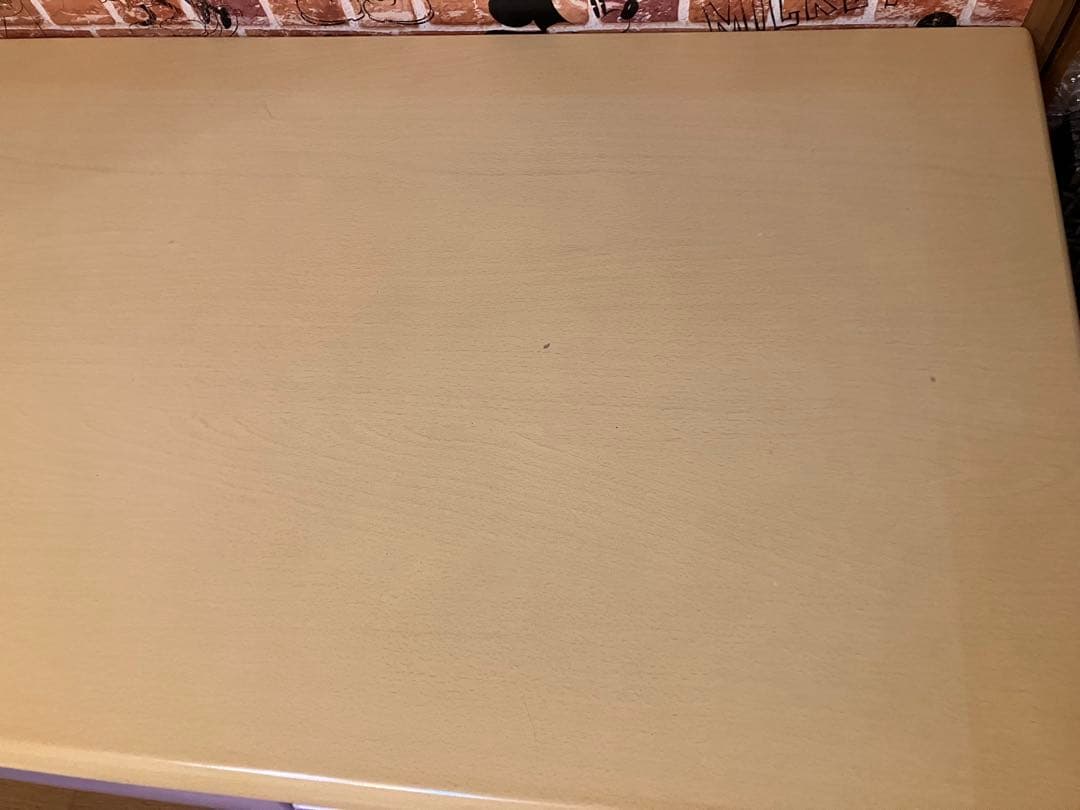 勉強机　学習机　机　デスク　　むらさき　紫　パープル　シンプル　木