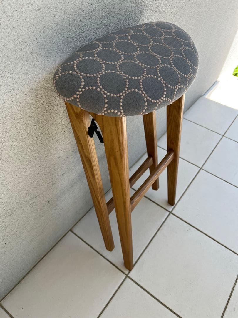 ミナペルホネン タンバリン dop ブルー 折りたたみ式 ハイスツール