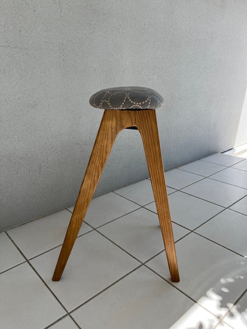 ミナペルホネン タンバリン dop ブルー 折りたたみ式 ハイスツール