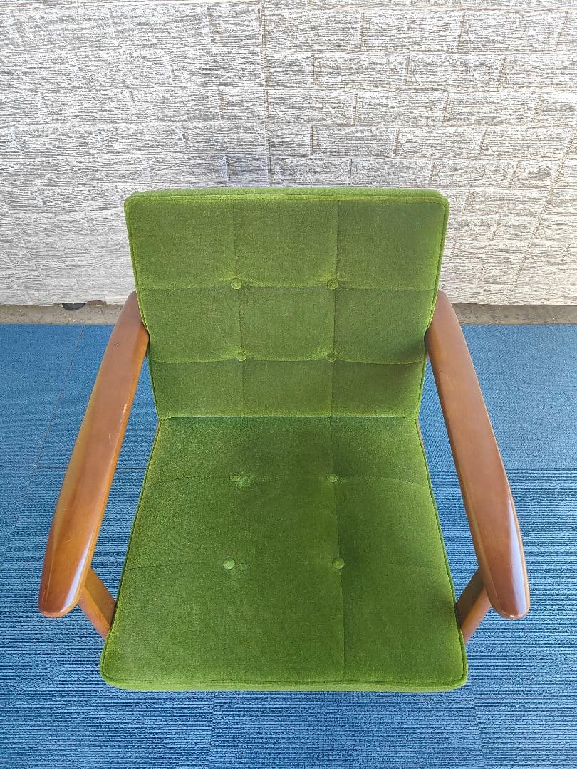 カリモク60 Kチェア 1シーター モケットグリーン