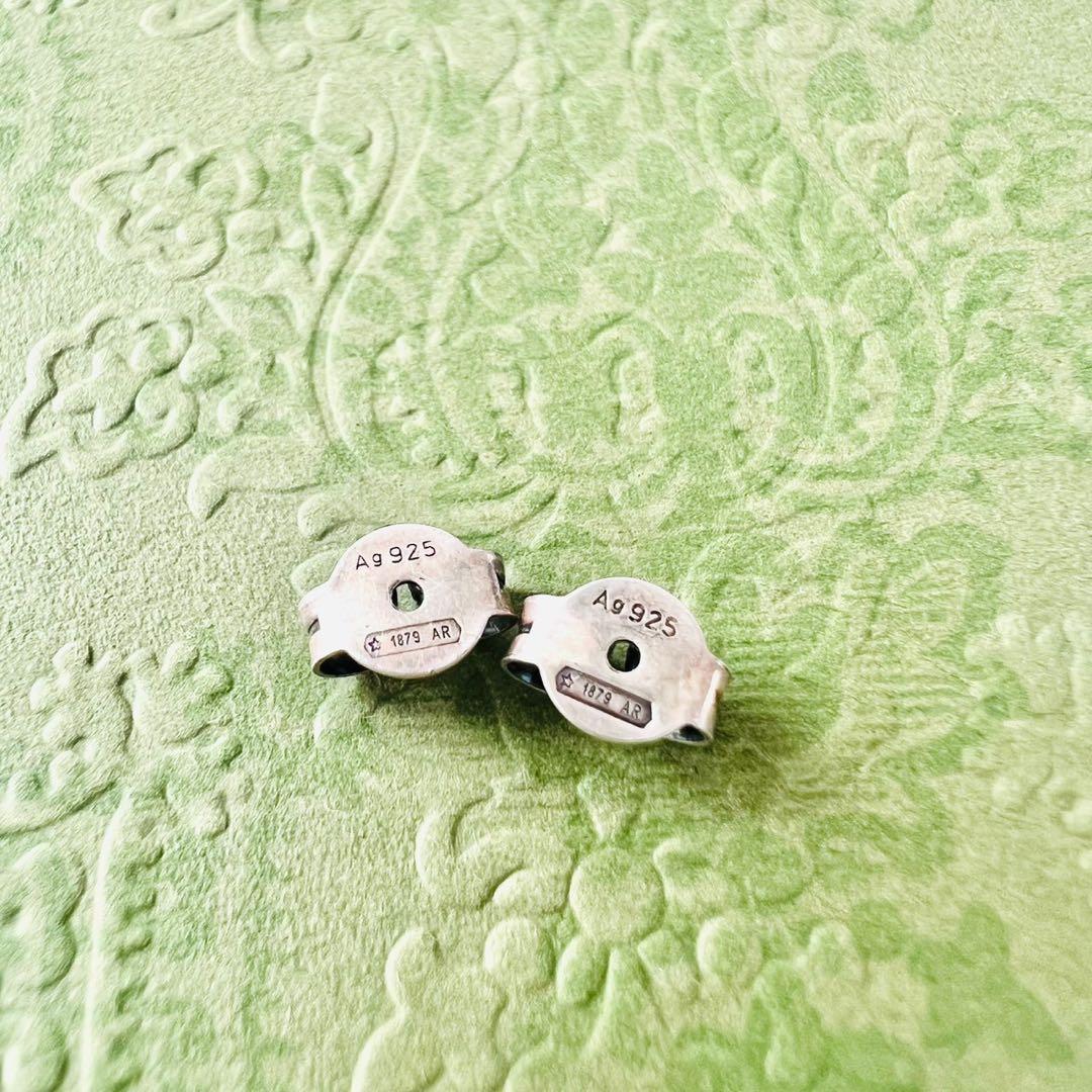 GUCCI　グッチ　ピアス　アラベスク　燻　インターロッキング　GGロゴ