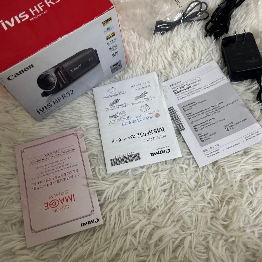 【美品】Canon iVIS HF R52 ビデオカメラ 本体　付属品