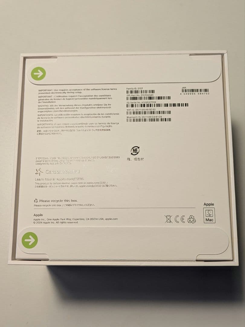 Macデスクトップ Apple Mac mini M4 24GB 256GB