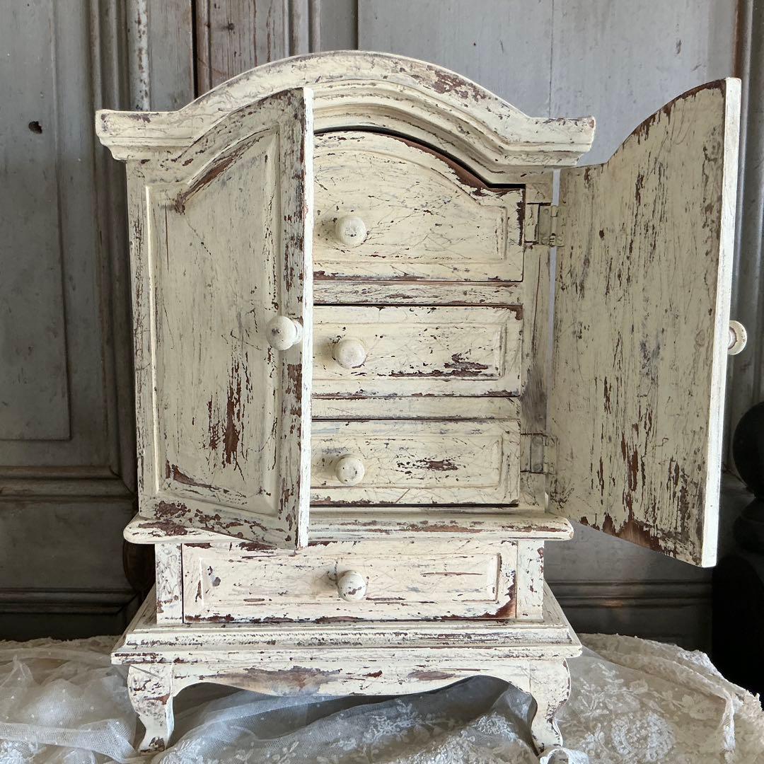 フランスアンティーク　ドール用　ドロワー　チェスト　ワードローブ　ジュエリー