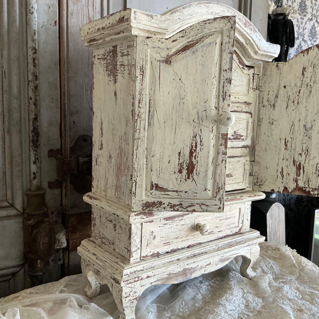 フランスアンティーク　ドール用　ドロワー　チェスト　ワードローブ　ジュエリー