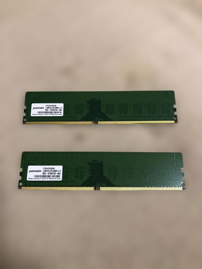 【動作品】Crucial 8GB×2 (16GB) DDR4 2666MHz