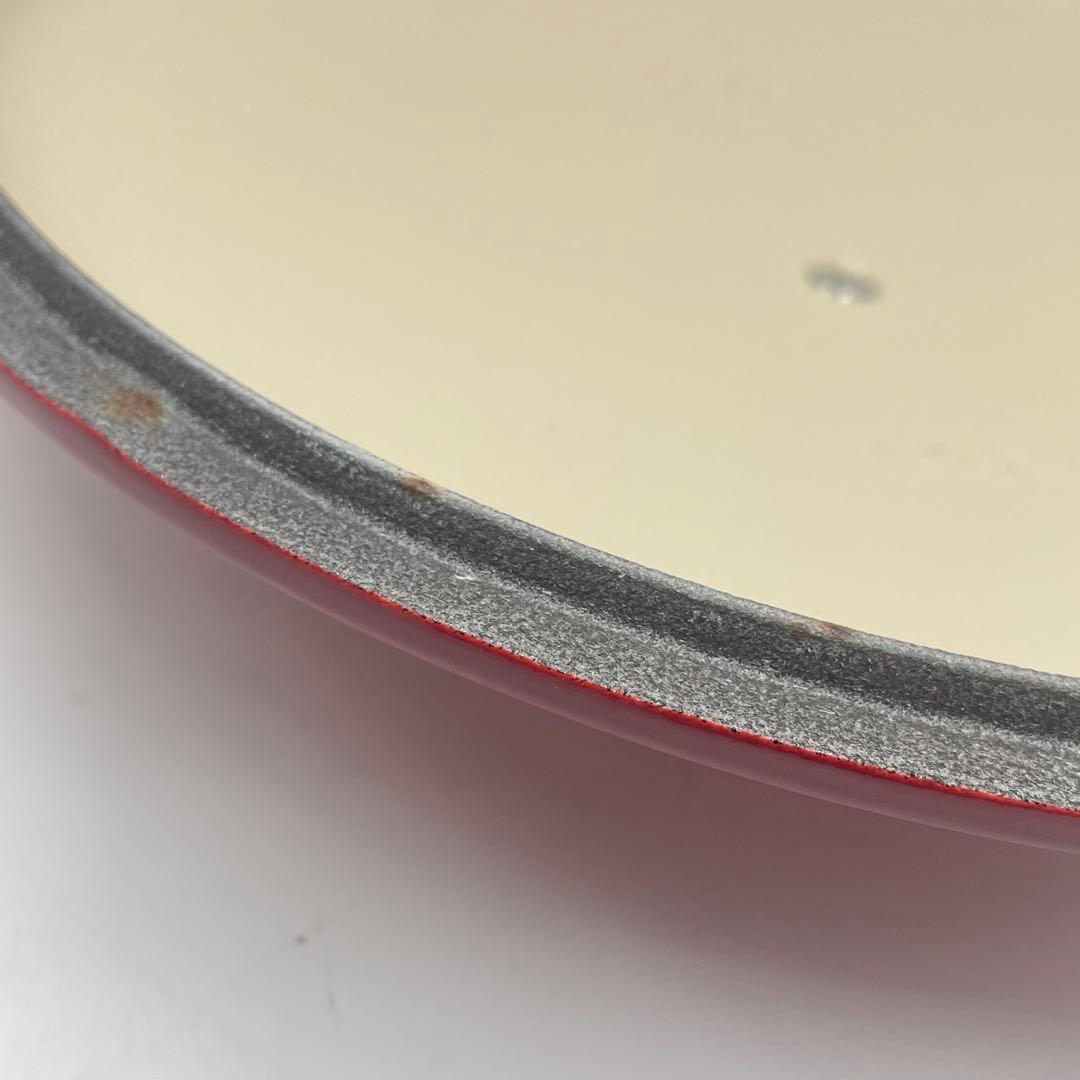 美品　LE CREUSET ココット ロンド 24cm レッド