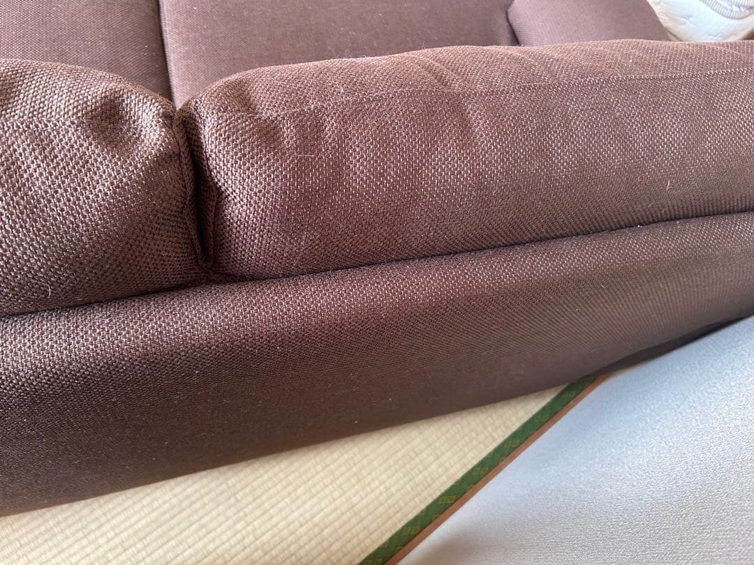 ニトリ/キャッツ3 2人用　3人用ソファ/ブラウンソファ