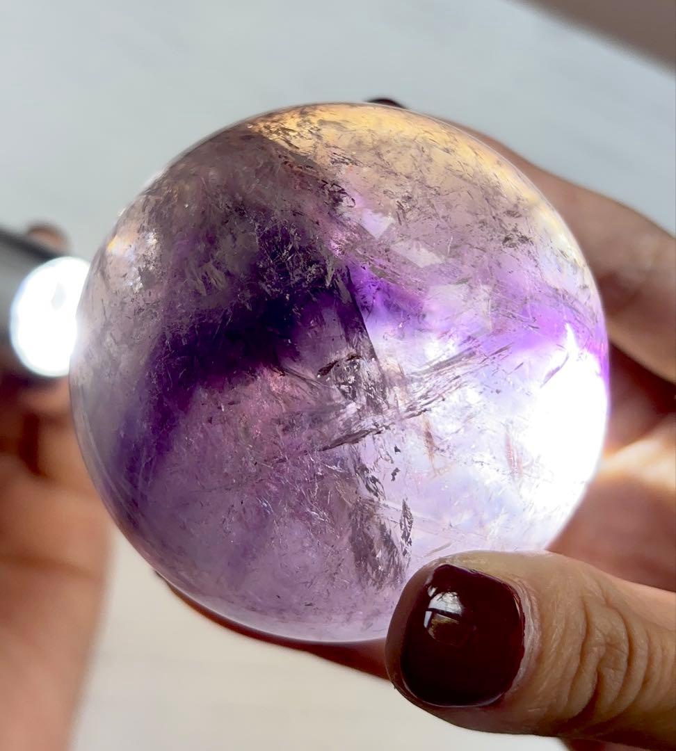 《希少》ファントムアメジスト　トラピッチェ　スフィア　丸玉
