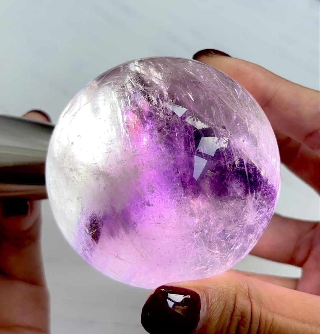 《希少》ファントムアメジスト　トラピッチェ　スフィア　丸玉