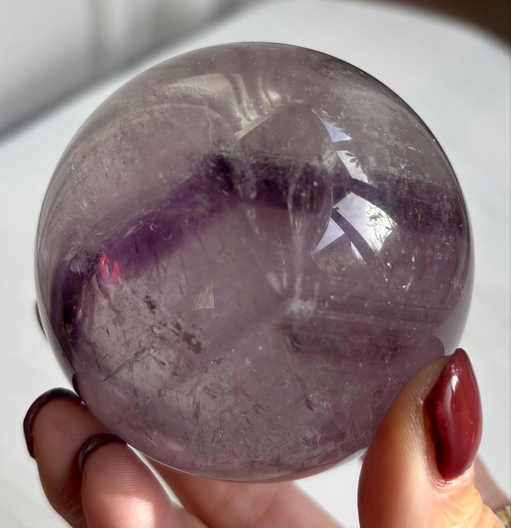 《希少》ファントムアメジスト　トラピッチェ　スフィア　丸玉
