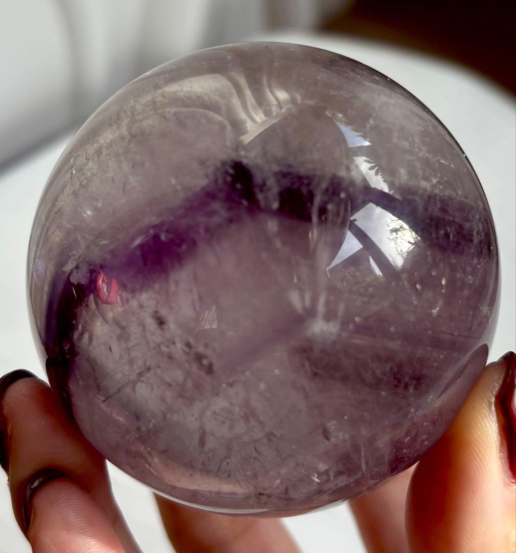 《希少》ファントムアメジスト　トラピッチェ　スフィア　丸玉