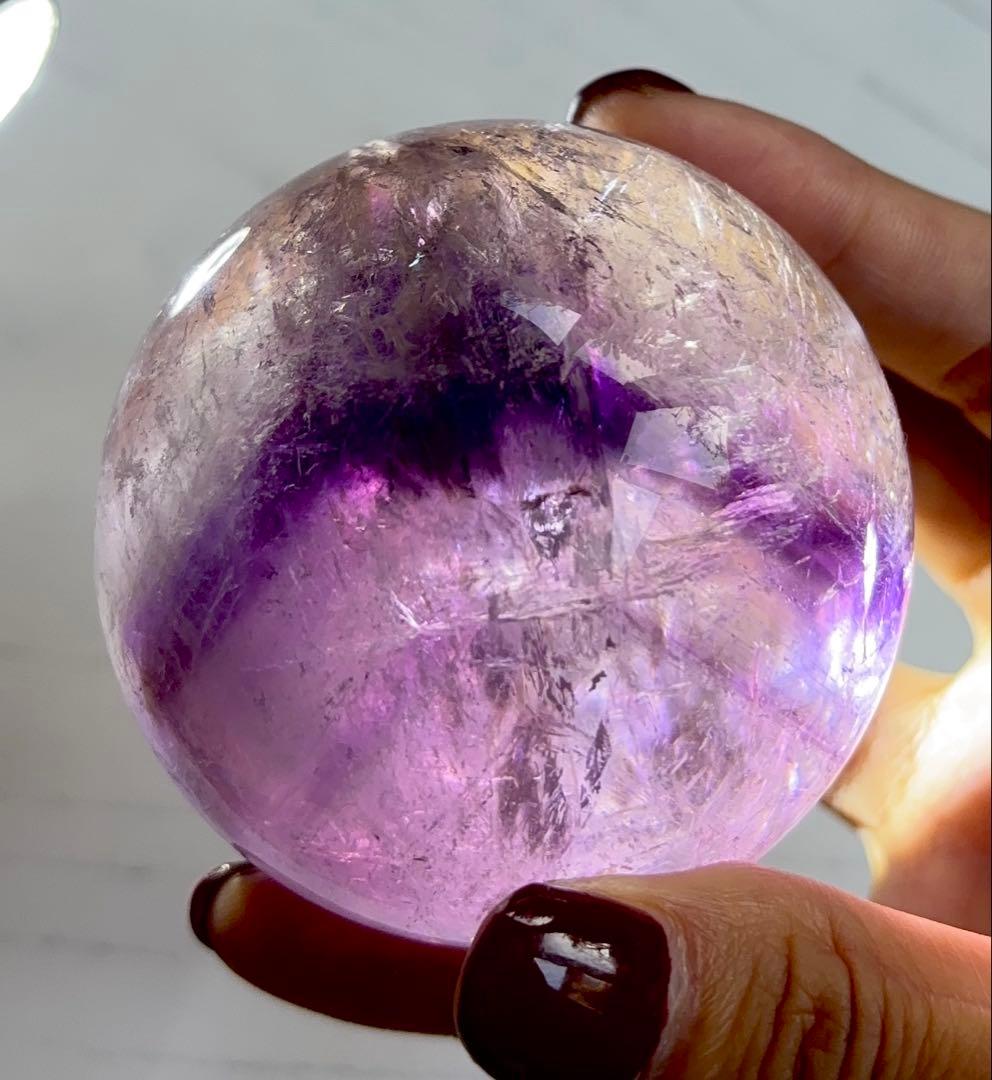 《希少》ファントムアメジスト　トラピッチェ　スフィア　丸玉