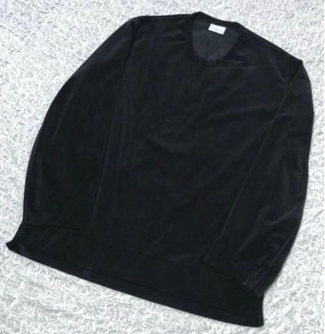 【美品】NO CONTROL AIR ヘリンボーン クルーネックプルオーバー 黒