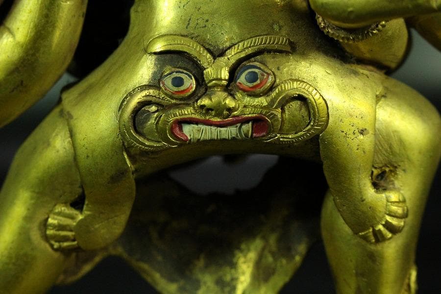 仏教美術 渡金 歓喜仏(K-A986)